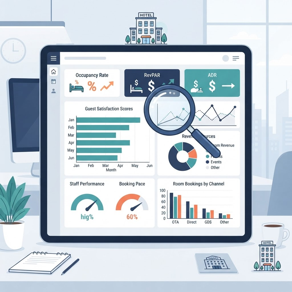 Illustrazione dell'articolo: Controllo di Gestione per Hotel: KPI Essenziali da Monitorare